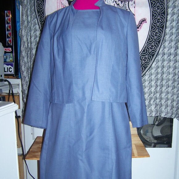 Calvin Klein Open Front Jacket and Sheath Dress Set Sz 10 - Picture 1 of 10